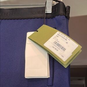 GUCCI Shiny Royal Blue Lycra Stirrup Pants Leggings Trousers New with Tags